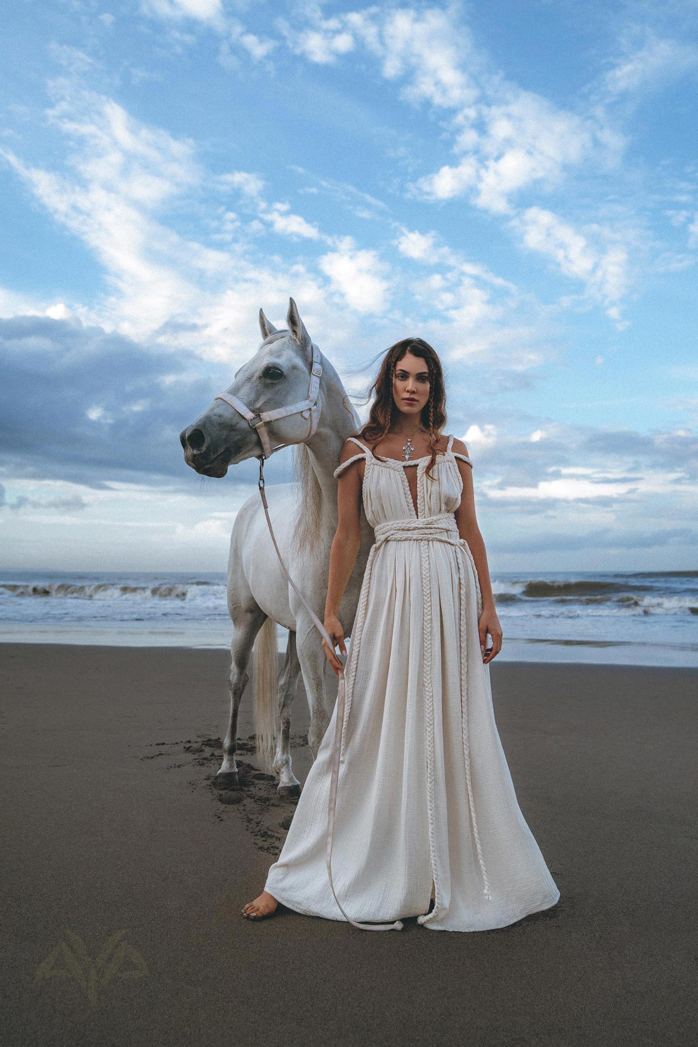 Off-White Greek Goddess Boho Wedding Dress – AYA SW IDR
