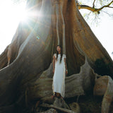 Boho Beach Wedding Dress, Bohemian Wedding Dress Hand Loomed with Tassels - AYA Sacred Wear