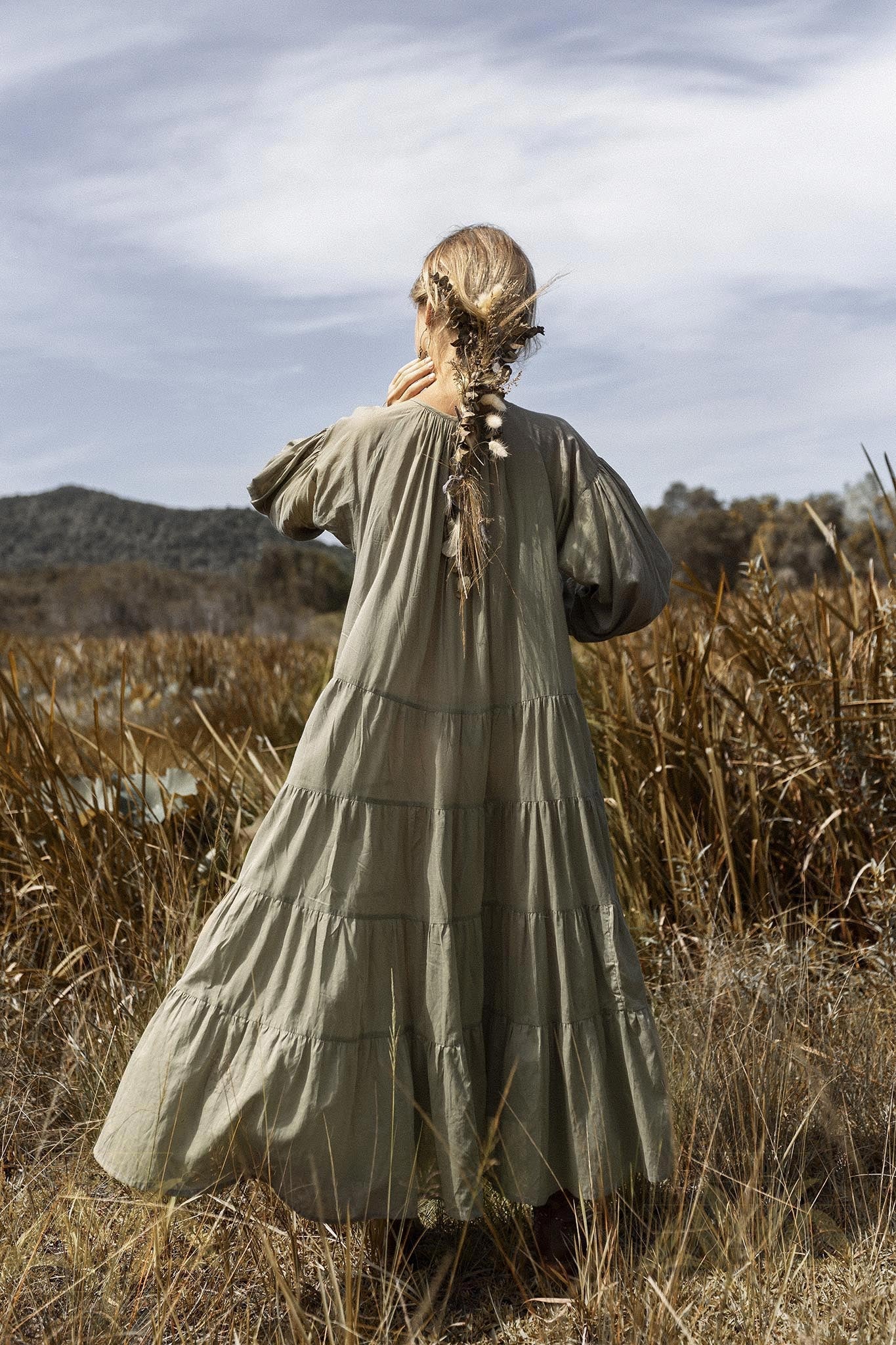 This pale green halter dress is perfect for a night out on the town!