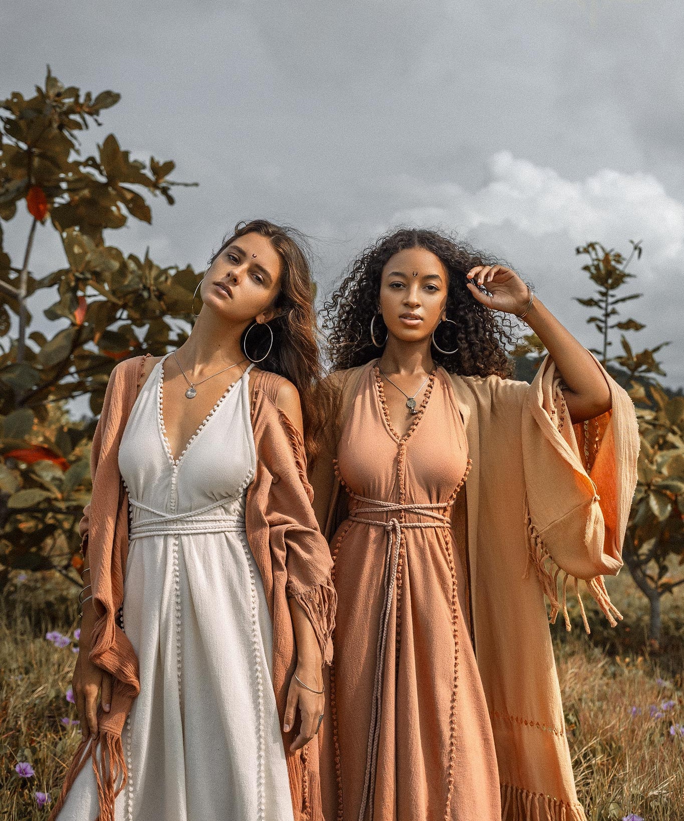 Boho Goddess Dress, Bohemian Dress, Dusty Pink Open Back Dress - AYA Sacred Wear