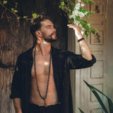 Black Handwoven Cotton Oversized Shirt for Men by AYA Sacred Wear