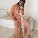 Sandal Wood Colour Long Sleeve Sweatshirts for Men by AYA Sacred Wear