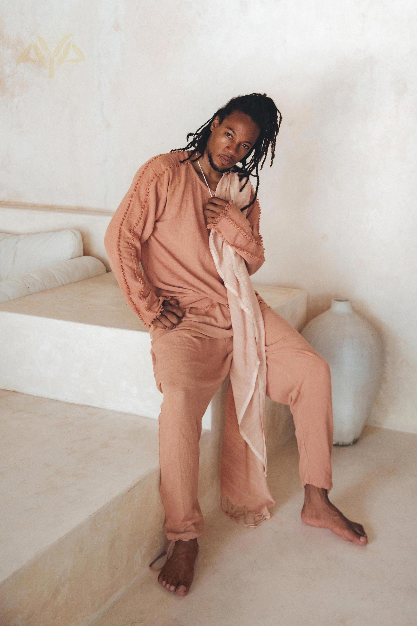 Sandal Wood Colour Long Sleeve Sweatshirts for Men by AYA Sacred Wear