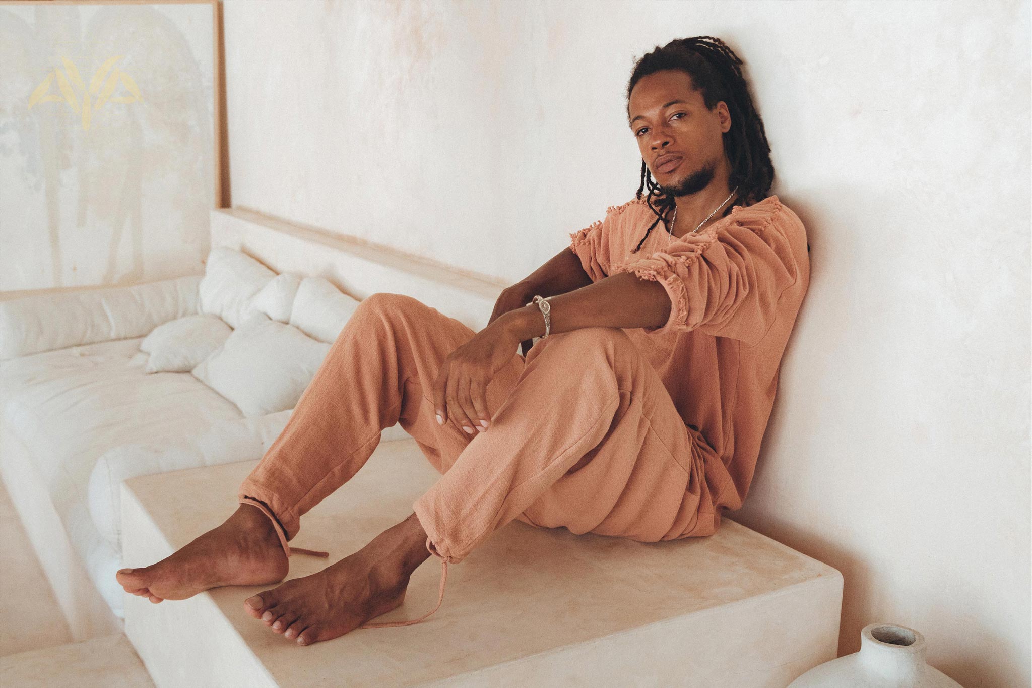 Sandal Wood Colour Long Sleeve Sweatshirts for Men by AYA Sacred Wear