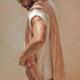 Ombre Botanically Dyed Dusty Pink Cotton Scarf for Men by AYA Sacred Wear