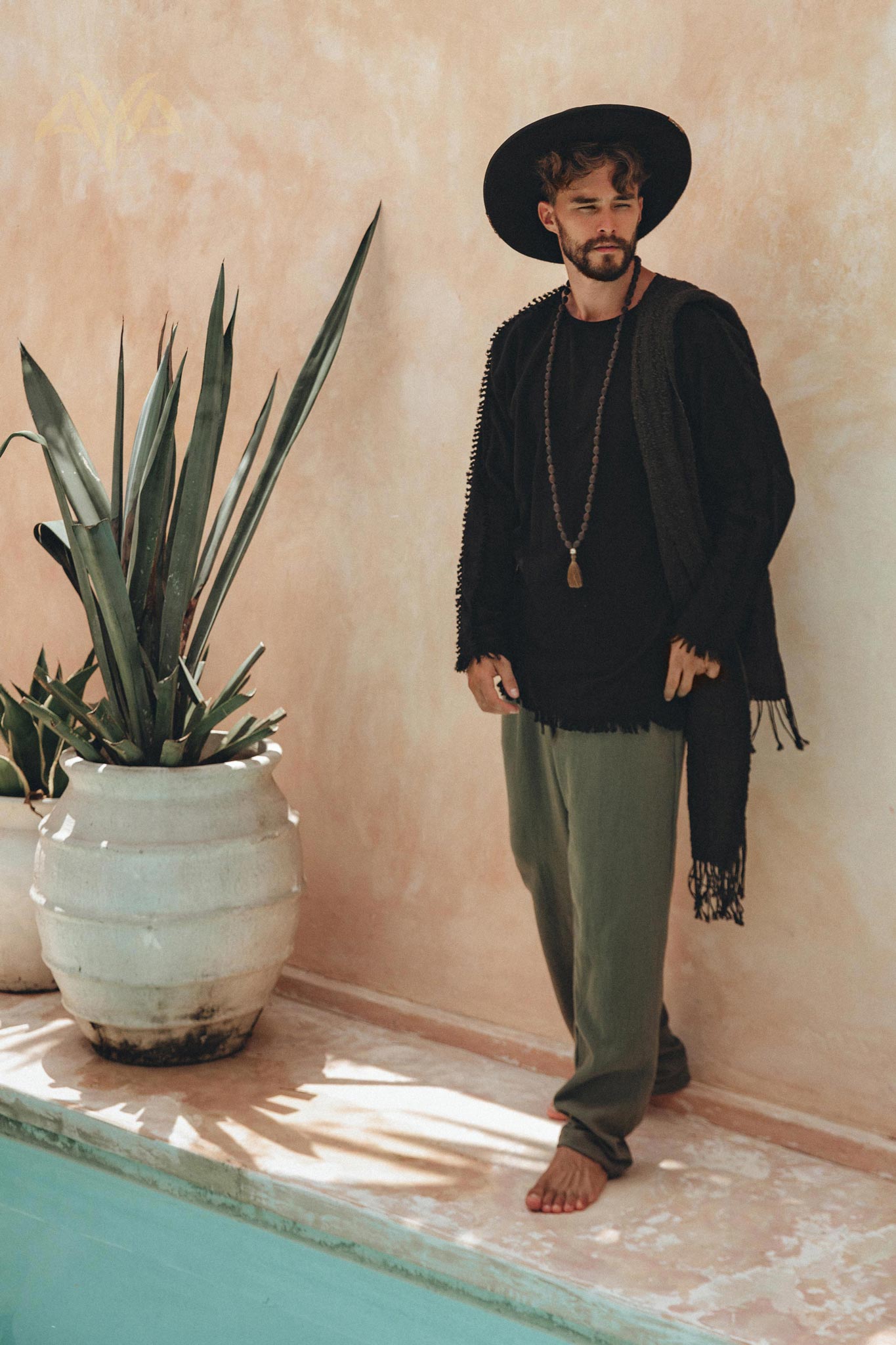 Black Long Sleeve Sweatshirt for Men by AYA Sacred Wear