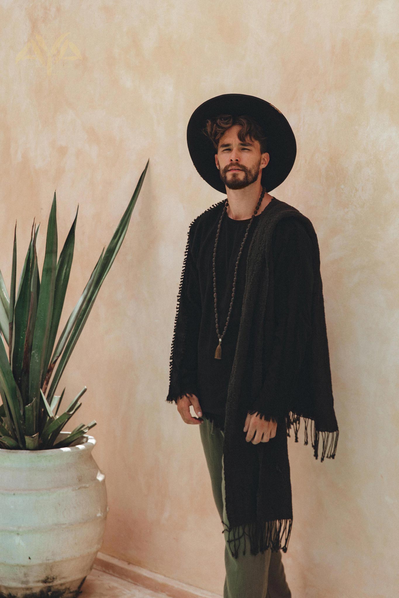 Black Long Sleeve Sweatshirt for Men by AYA Sacred Wear