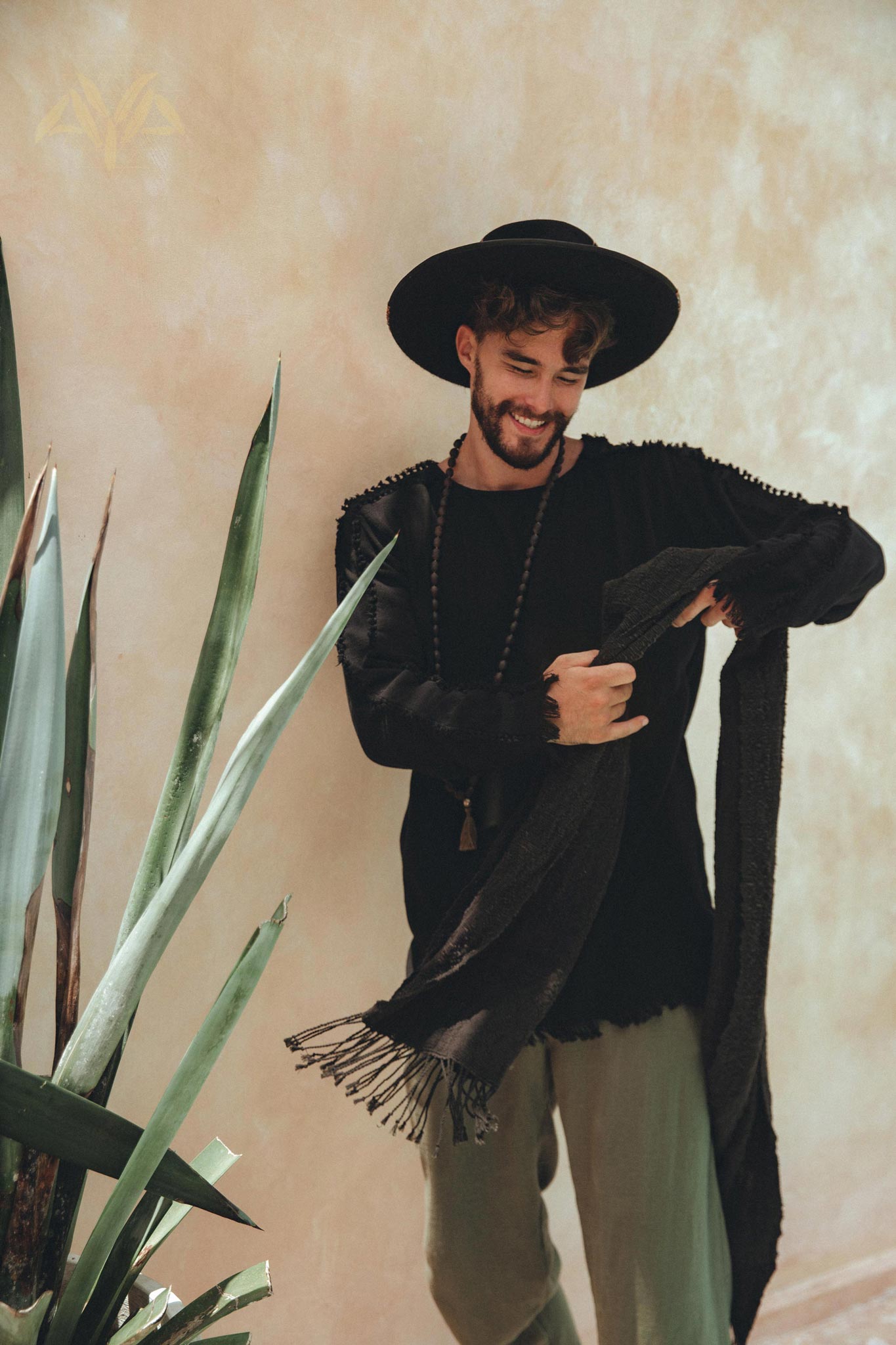 Black Long Sleeve Sweatshirt for Men by AYA Sacred Wear