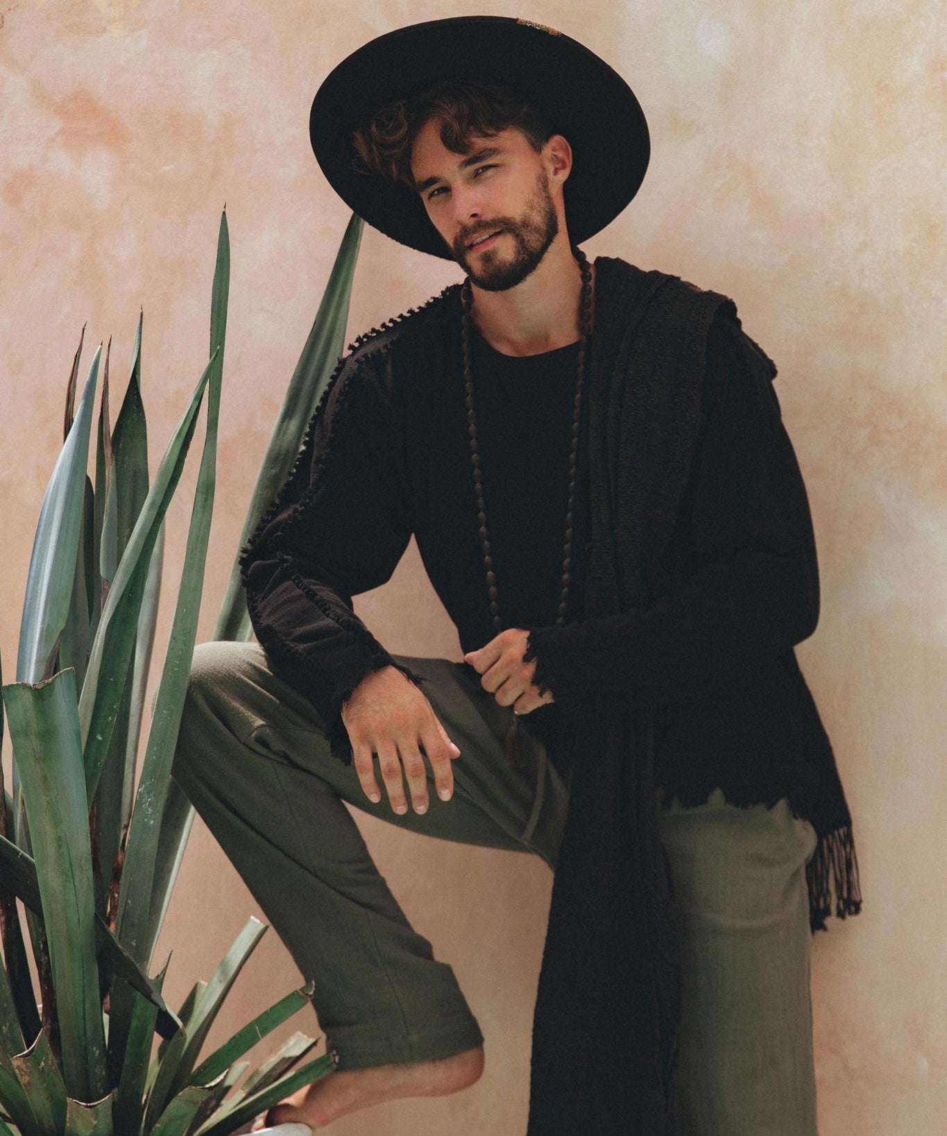 Black Long Sleeve Sweatshirt for Men by AYA Sacred Wear