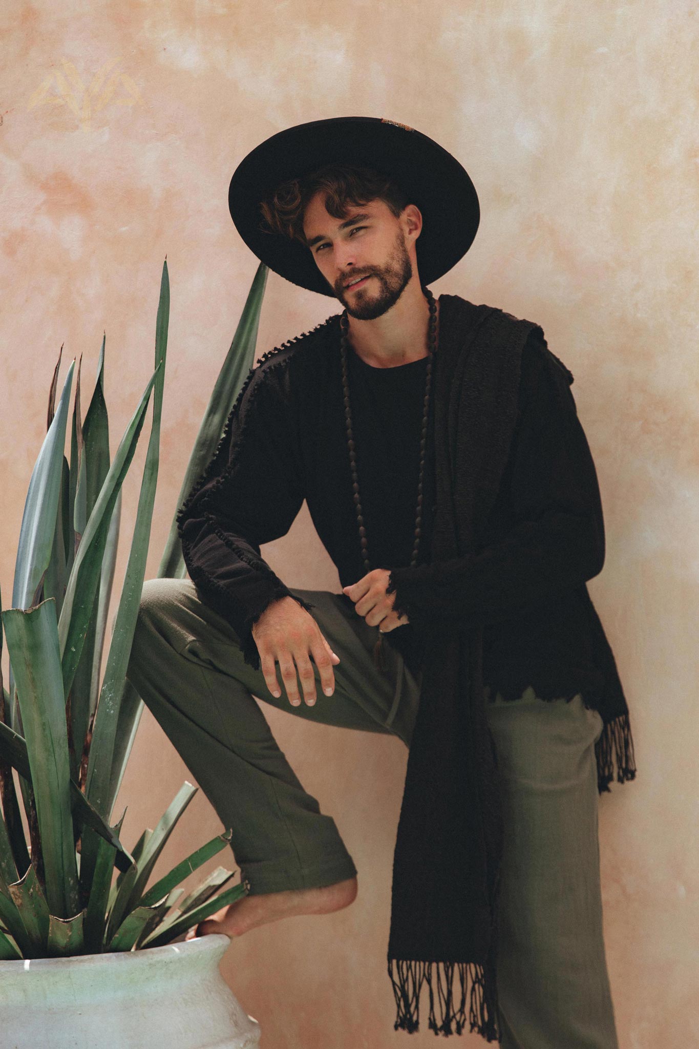 Black Long Sleeve Sweatshirt for Men by AYA Sacred Wear