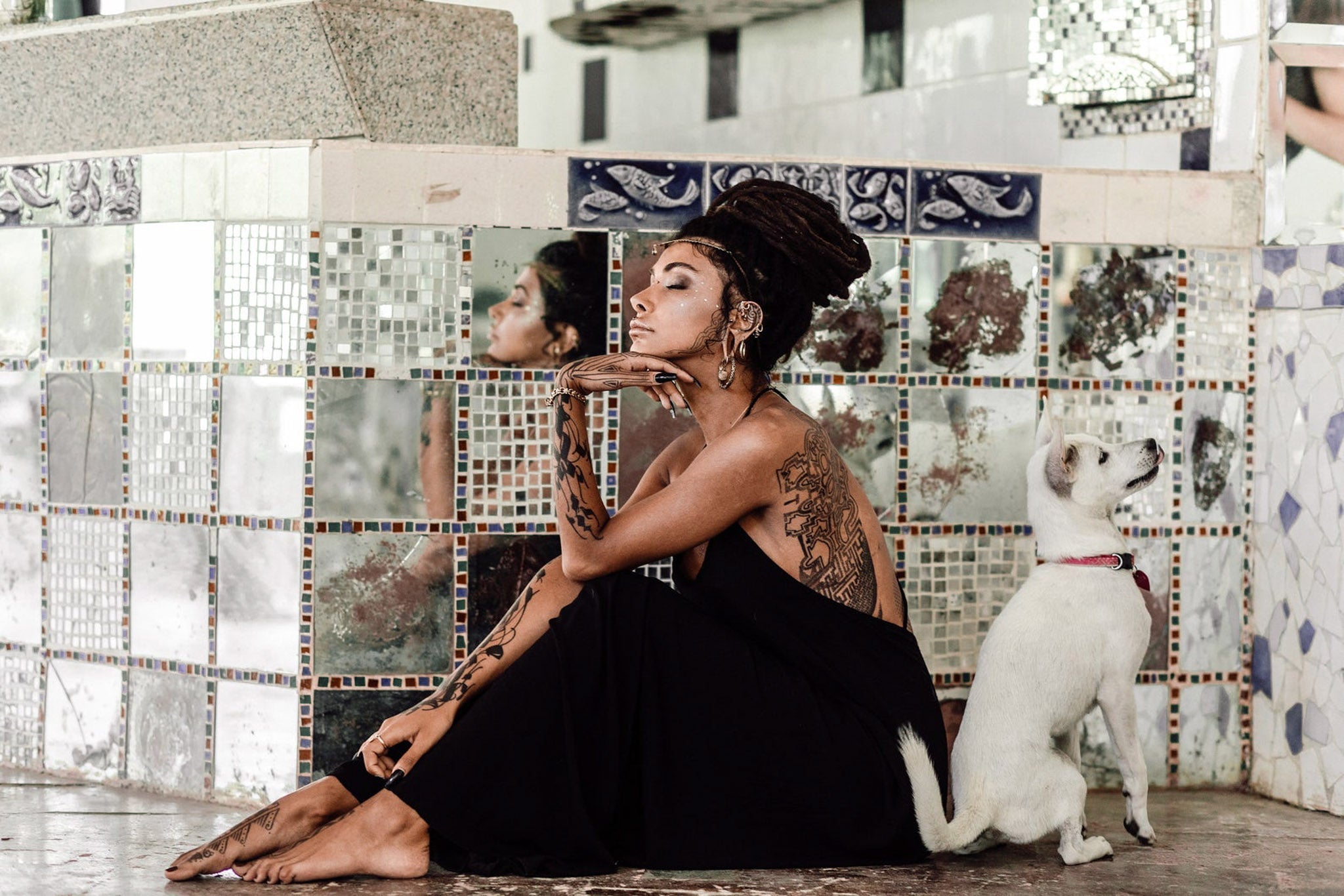 Black Cotton Boho Goddess Cocktail Slip Dress - AYA Sacred Wear