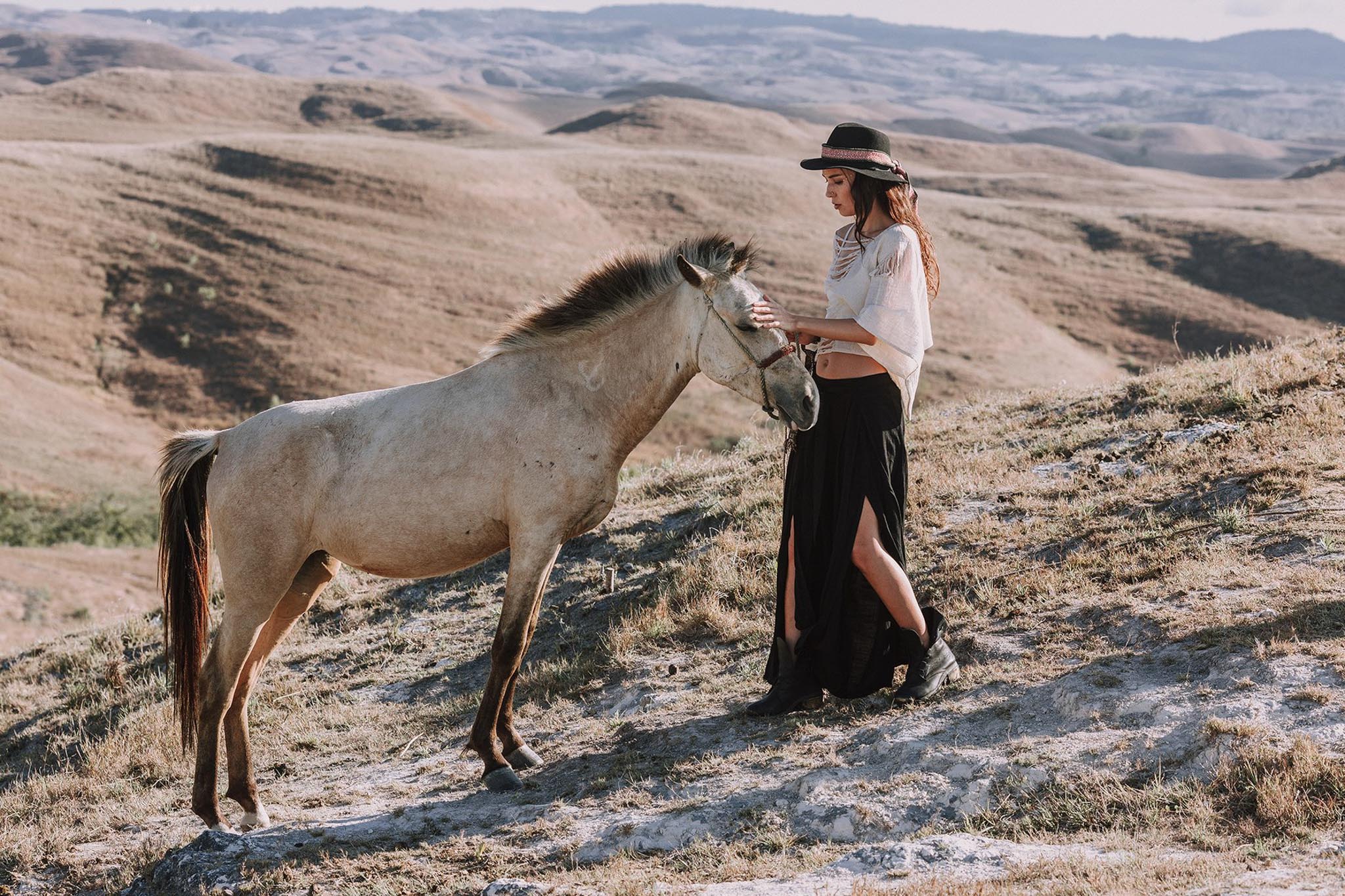 Black Linen Pants Boho Yoga Pants - AYA Sacred Wear