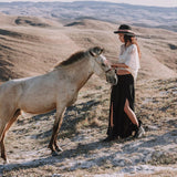 Black Linen Pants Boho Yoga Pants - AYA Sacred Wear