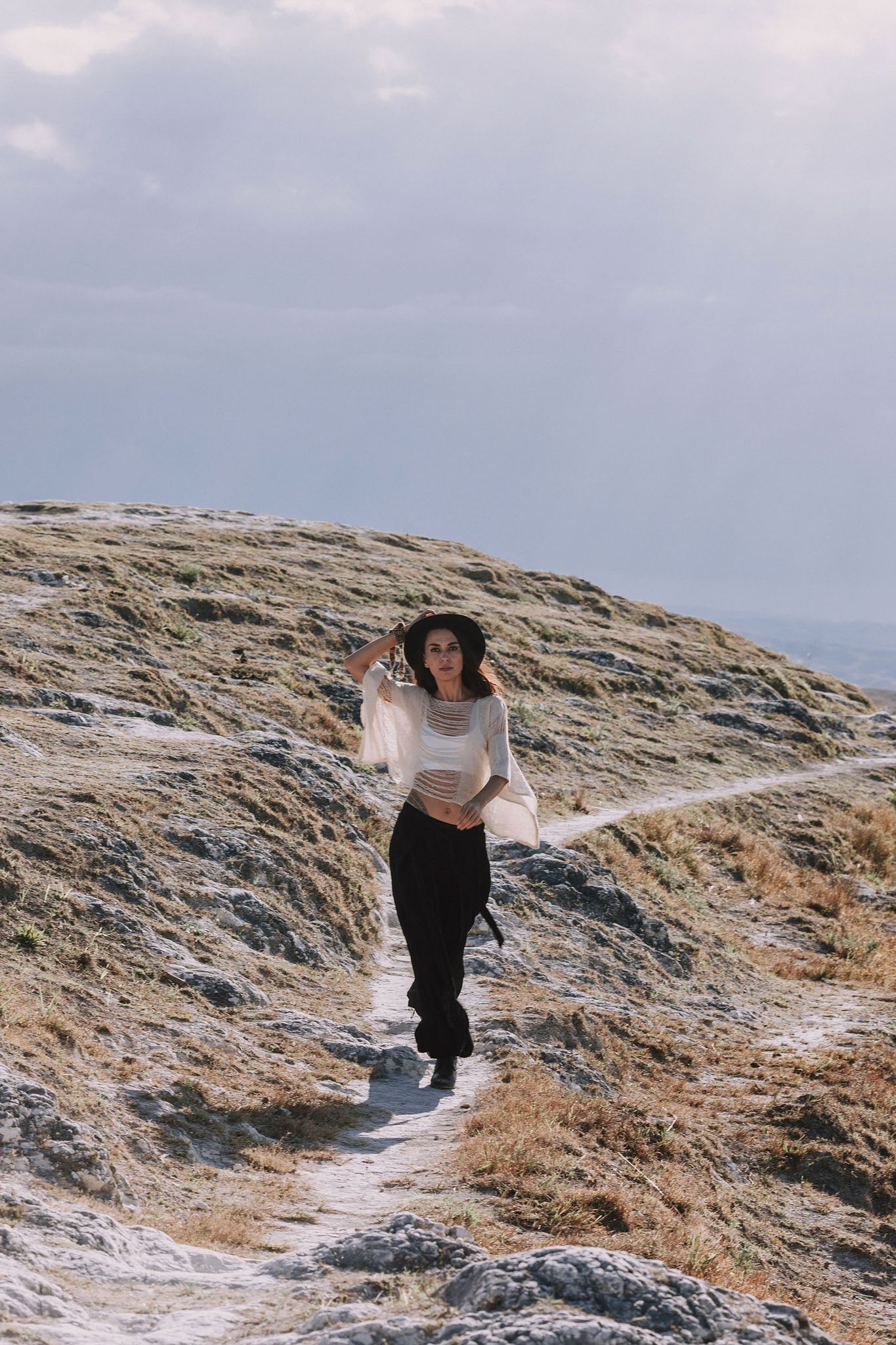 Black Linen Pants Boho Yoga Pants - AYA Sacred Wear