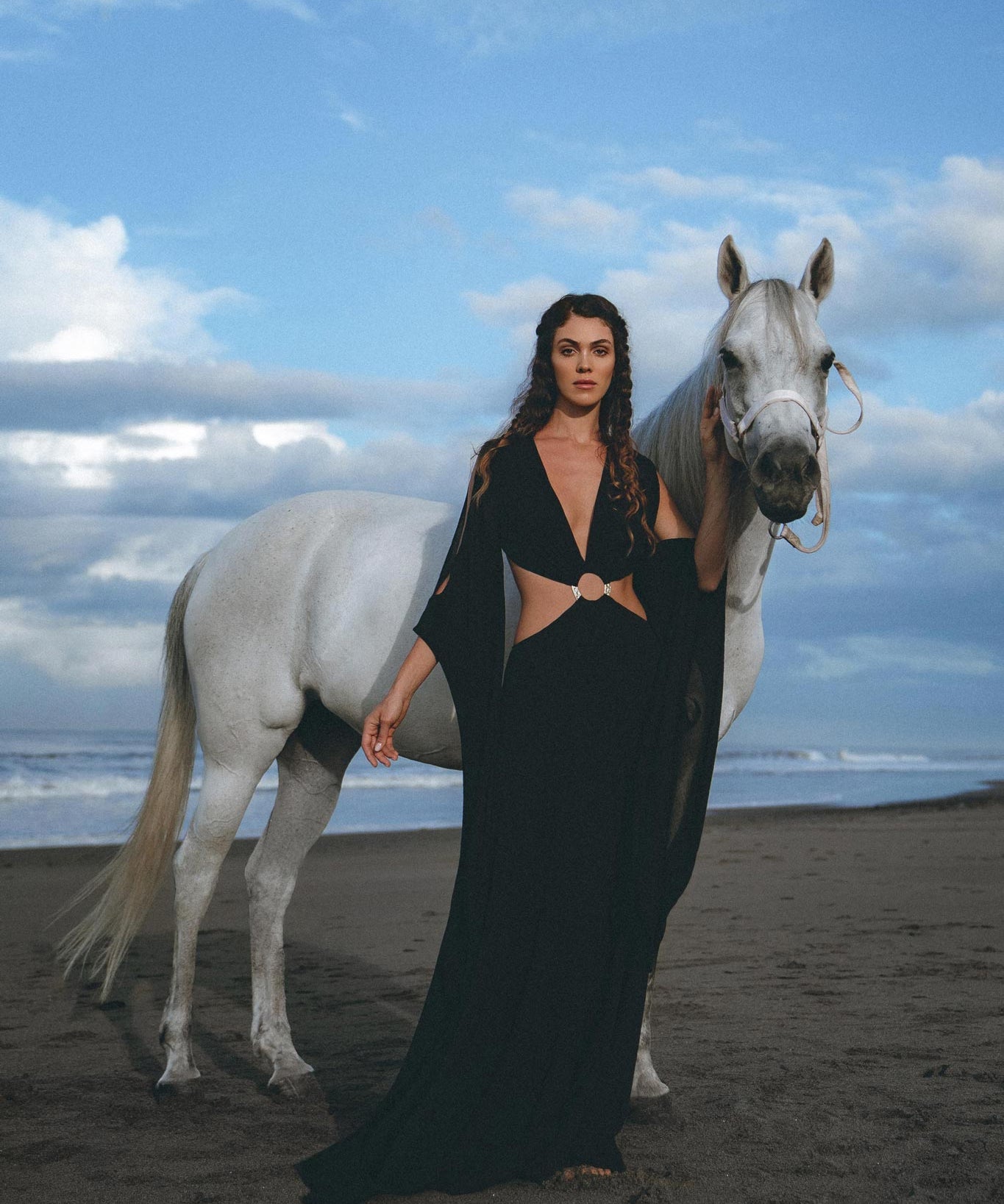 Black Organic Wedding Boho Dress for Women • Goddess Dress by AYA Sacred Wear