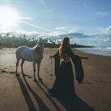 Black Organic Wedding Boho Dress for Women • Goddess Dress by AYA Sacred Wear