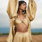 Apsara Bra in Inka Gold – Pure Silk Transformable - AYA SW IDR
