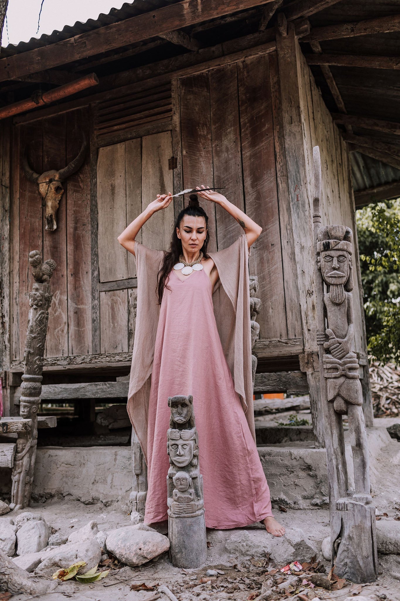Bamboo Net Boho Kimono Cover - up - AYA SW IDR