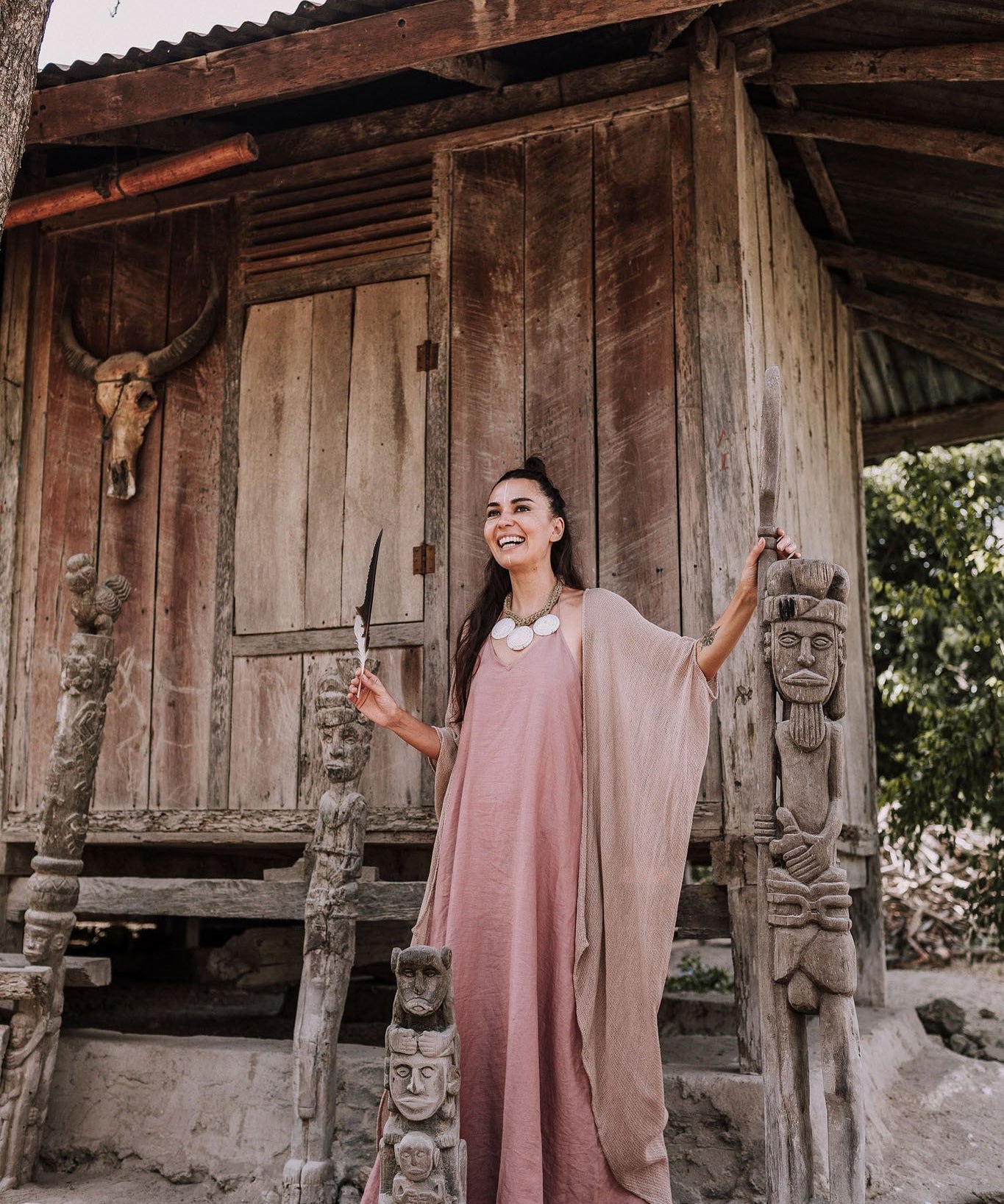 Bamboo Net Boho Kimono Cover - up - AYA SW IDR