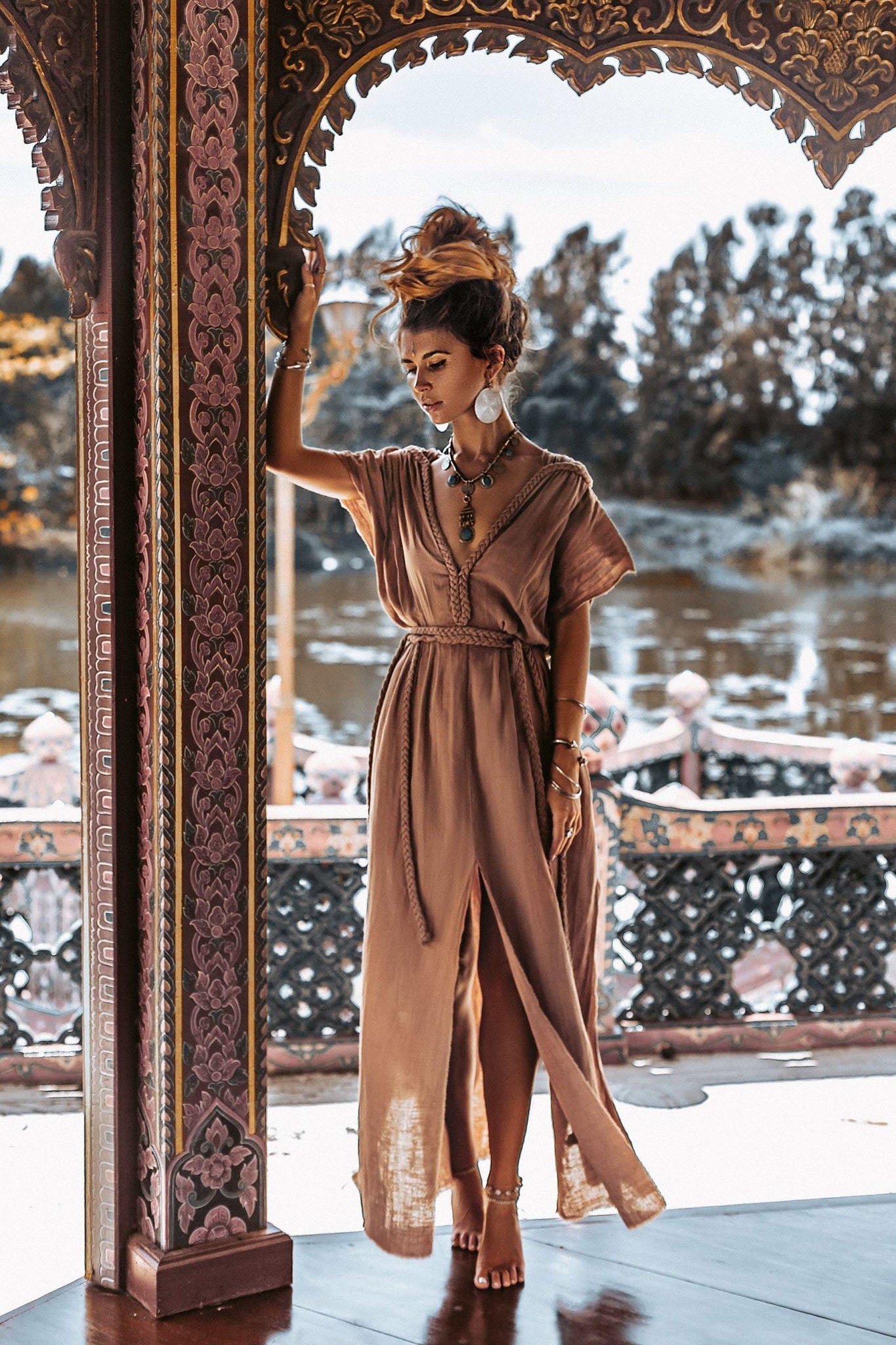 Beige Nomad Spirit Dress (Adjustable size, multiway dress) - AYA SW IDR
