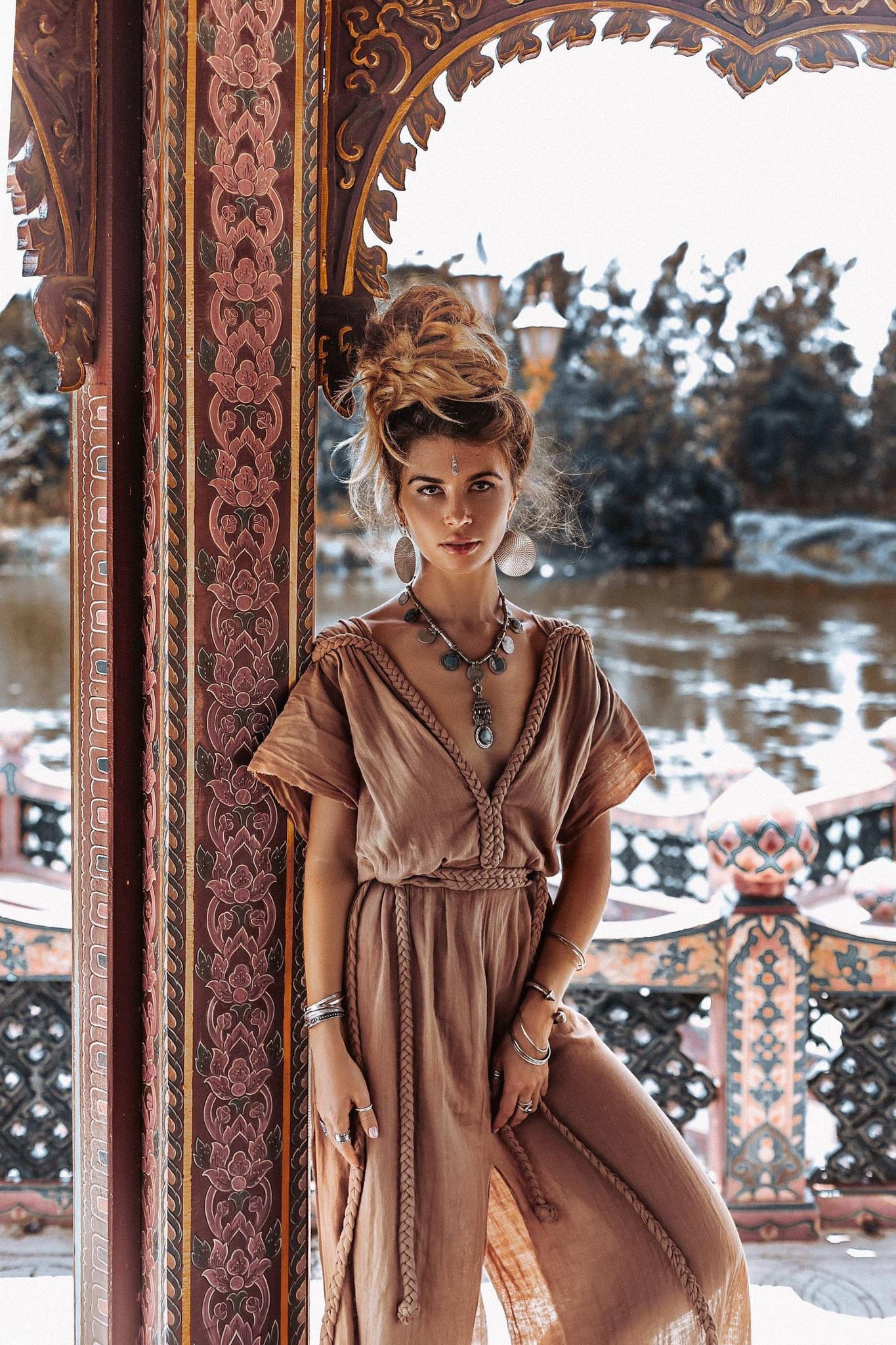 Beige Nomad Spirit Dress (Adjustable size, multiway dress) - AYA SW IDR