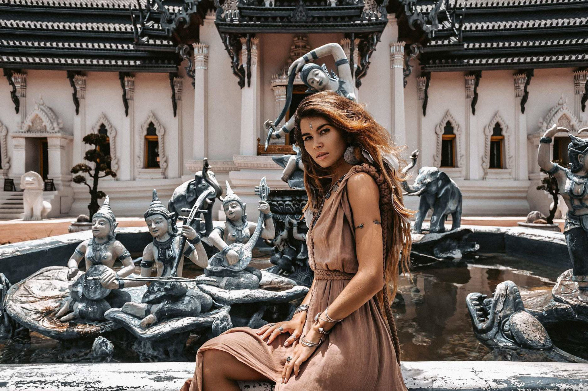 Beige Nomad Spirit Dress (Adjustable size, multiway dress) - AYA SW IDR