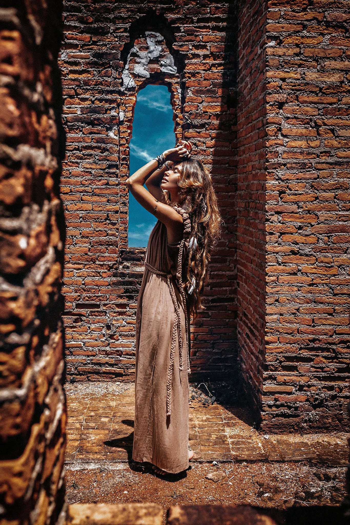 Beige Nomad Spirit Dress (Adjustable size, multiway dress) - AYA SW IDR
