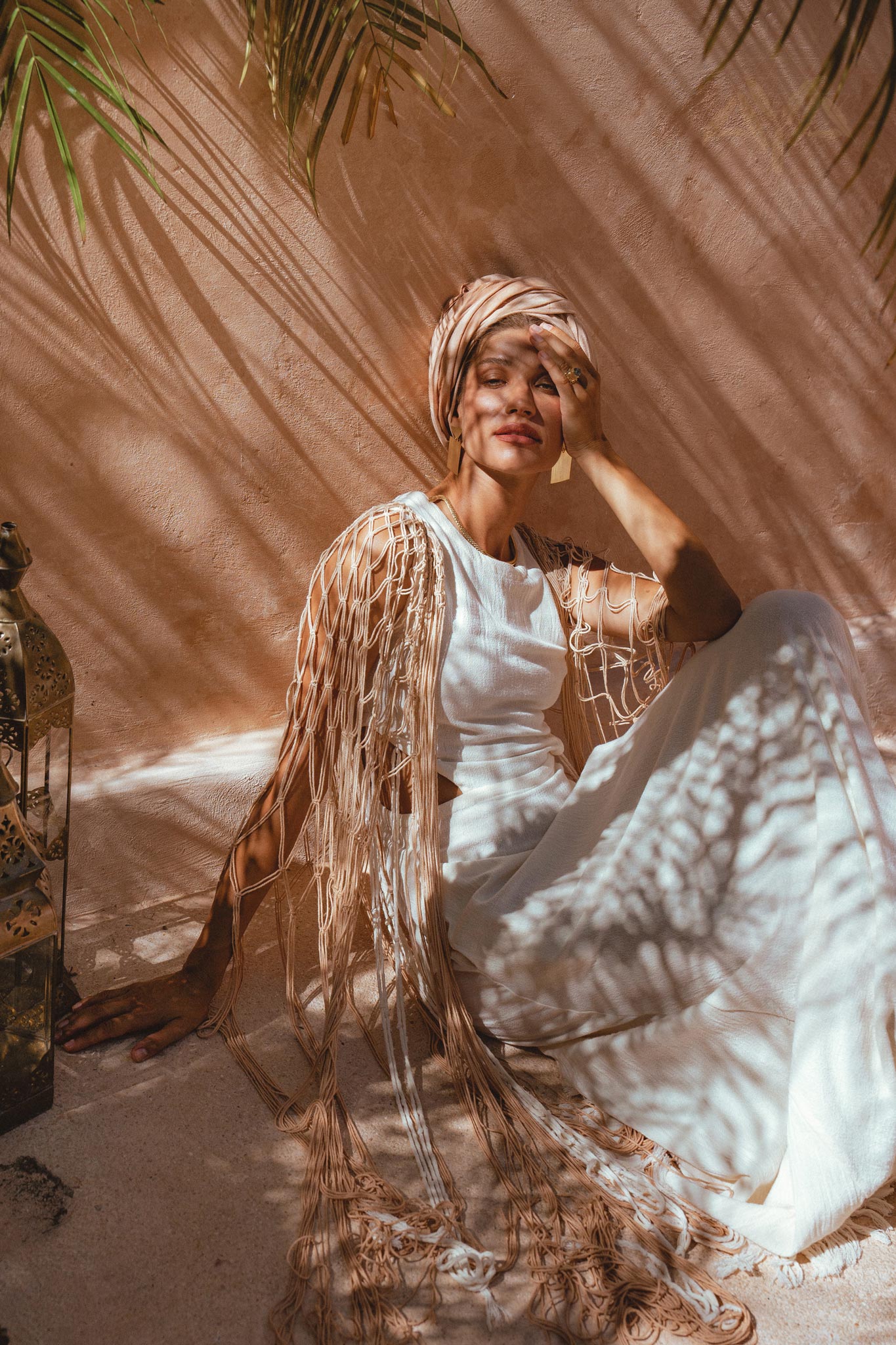 Look Fresh as a Daisy in Aya Sacred Wear’s Powder Pink Summer Net Cover Up 