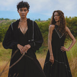 Black Bhakti Dress • Boho Ring Bells Dress • Minimalist Cocktail Dress • Handmade dress - AYA SW IDR