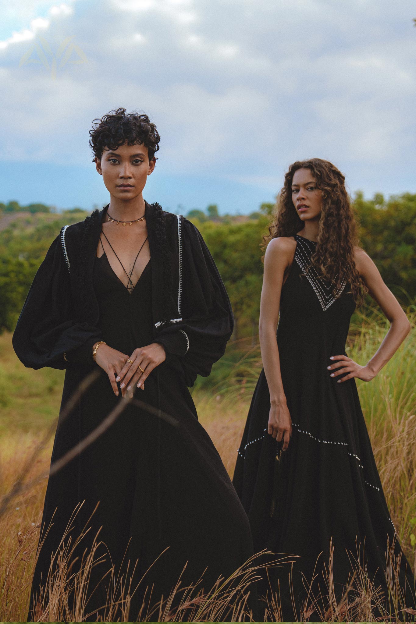 Black Bhakti Dress • Boho Ring Bells Dress • Minimalist Cocktail Dress • Handmade dress - AYA SW IDR