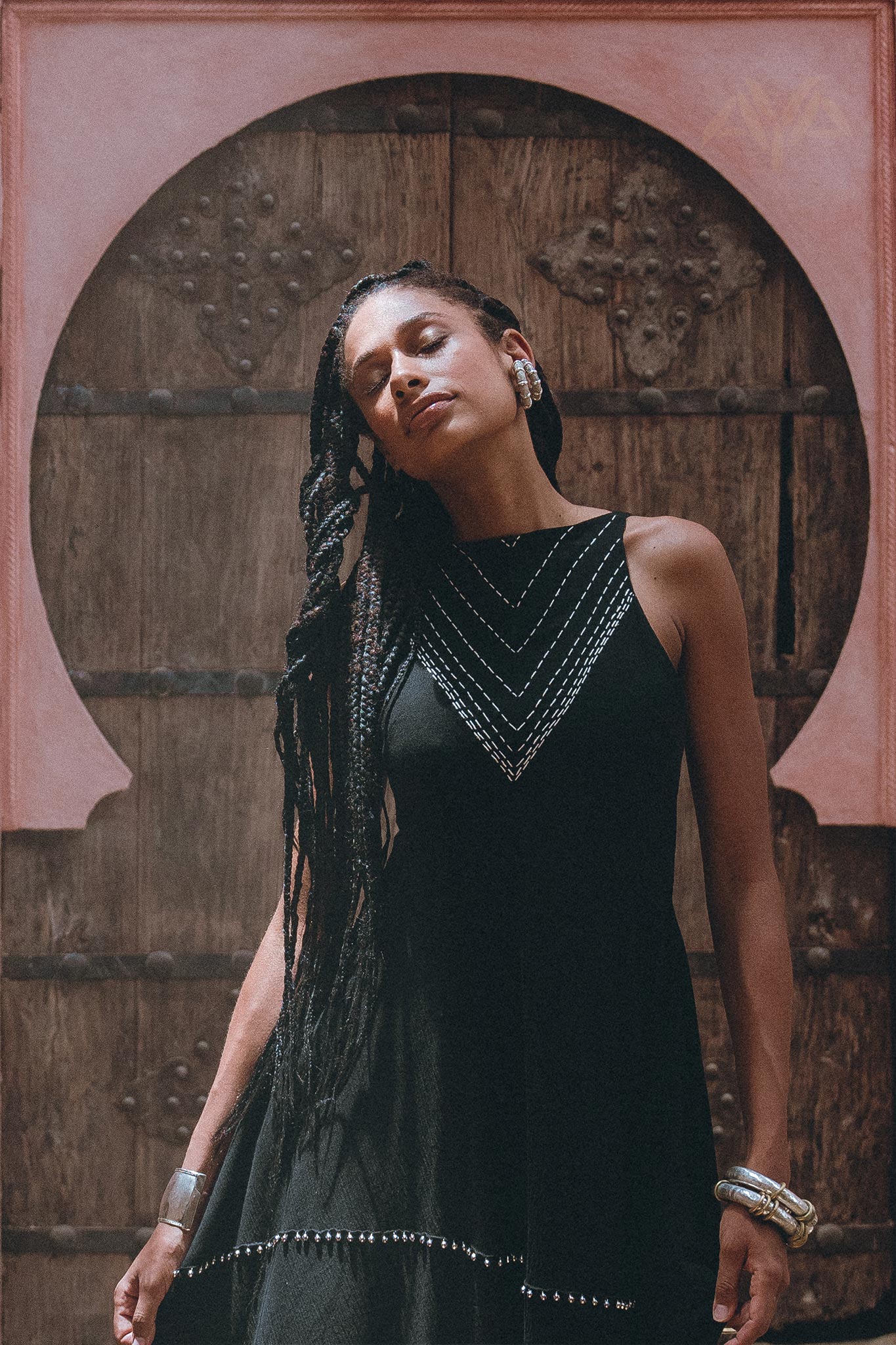 Black Bhakti Dress • Boho Ring Bells Dress • Minimalist Cocktail Dress • Handmade dress - AYA SW IDR