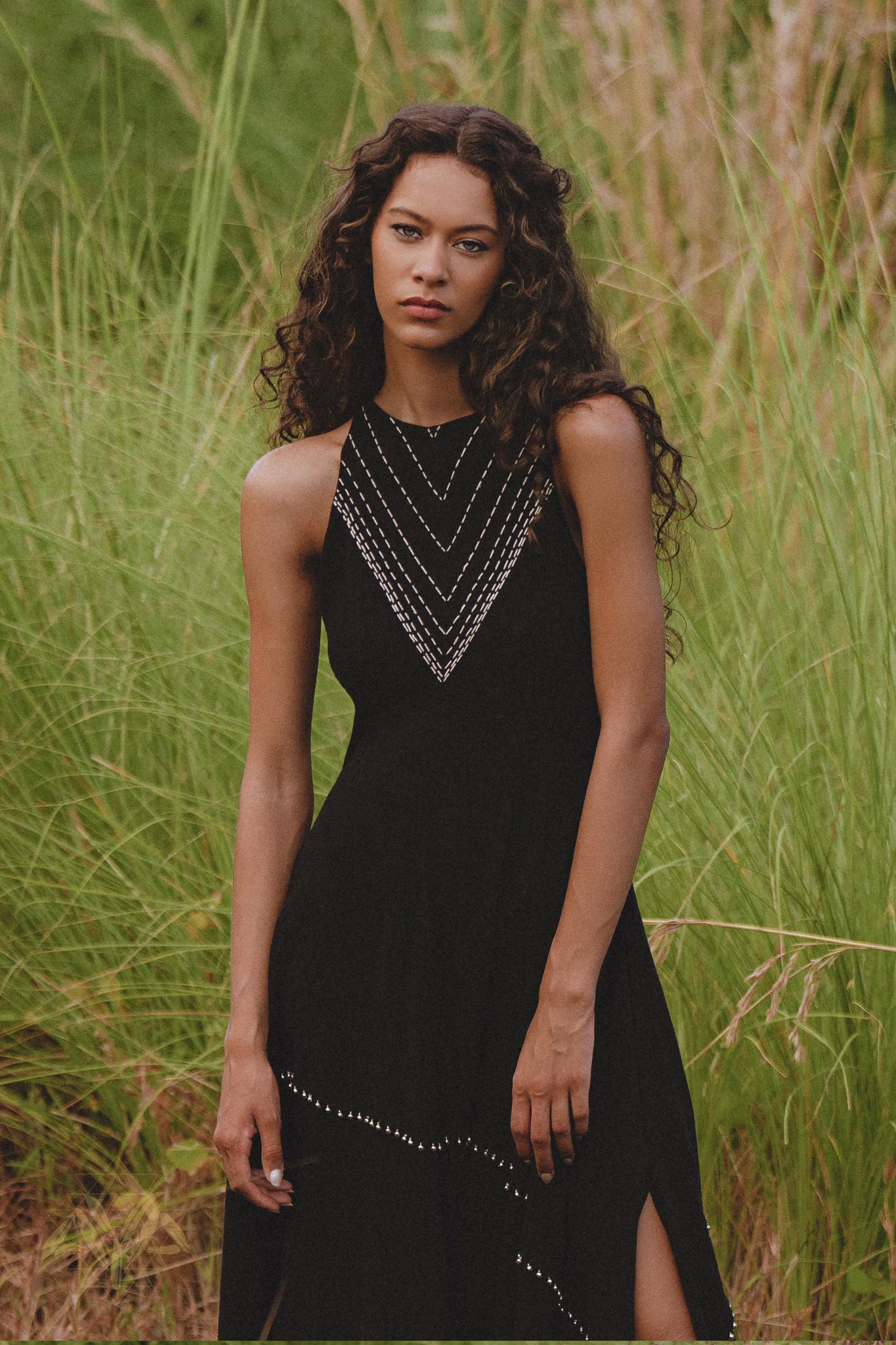 Black Bhakti Dress • Boho Ring Bells Dress • Minimalist Cocktail Dress • Handmade dress - AYA SW IDR