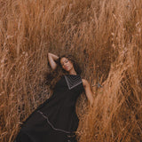 Black Bhakti Dress • Boho Ring Bells Dress • Minimalist Cocktail Dress • Handmade dress - AYA SW IDR