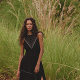 Black Bhakti Dress • Boho Ring Bells Dress • Minimalist Cocktail Dress • Handmade dress - AYA SW IDR