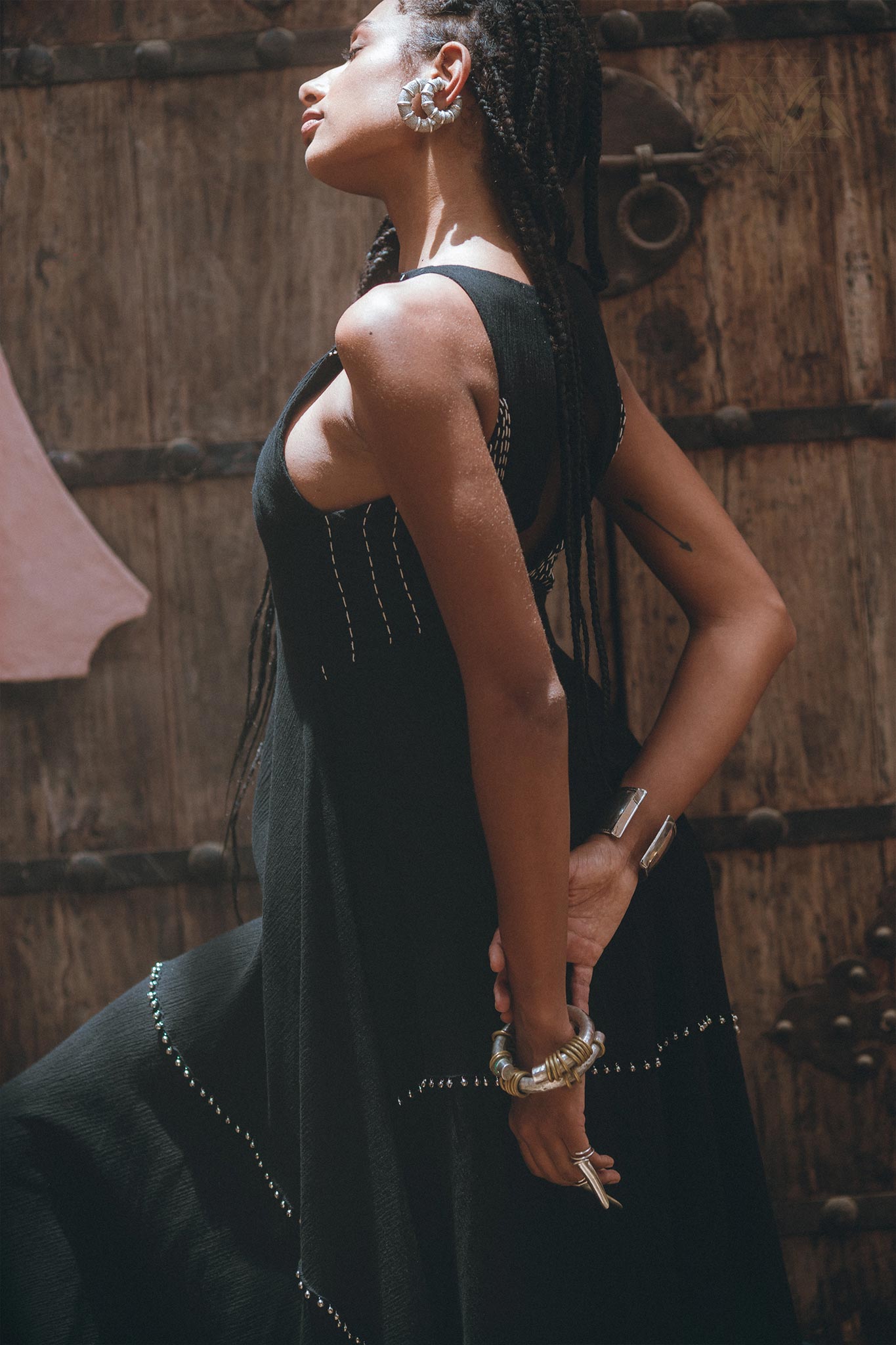 Black Bhakti Dress • Boho Ring Bells Dress • Minimalist Cocktail Dress • Handmade dress - AYA SW IDR