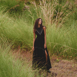 Black Bhakti Dress • Boho Ring Bells Dress • Minimalist Cocktail Dress • Handmade dress - AYA SW IDR