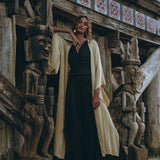 Black Boho Jumpsuit Women • Handmade Cold Shoulder Maxi Jumpsuit - AYA SW IDR