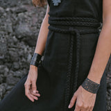Black Casual Dream Wrap Dress Open Back High Slit Dress - AYA SW IDR