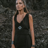 Black Casual Dream Wrap Dress Open Back High Slit Dress - AYA SW IDR