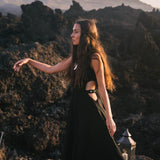 Black Evening Boho Bohemian Maxi Dress - AYA Sacred Wear