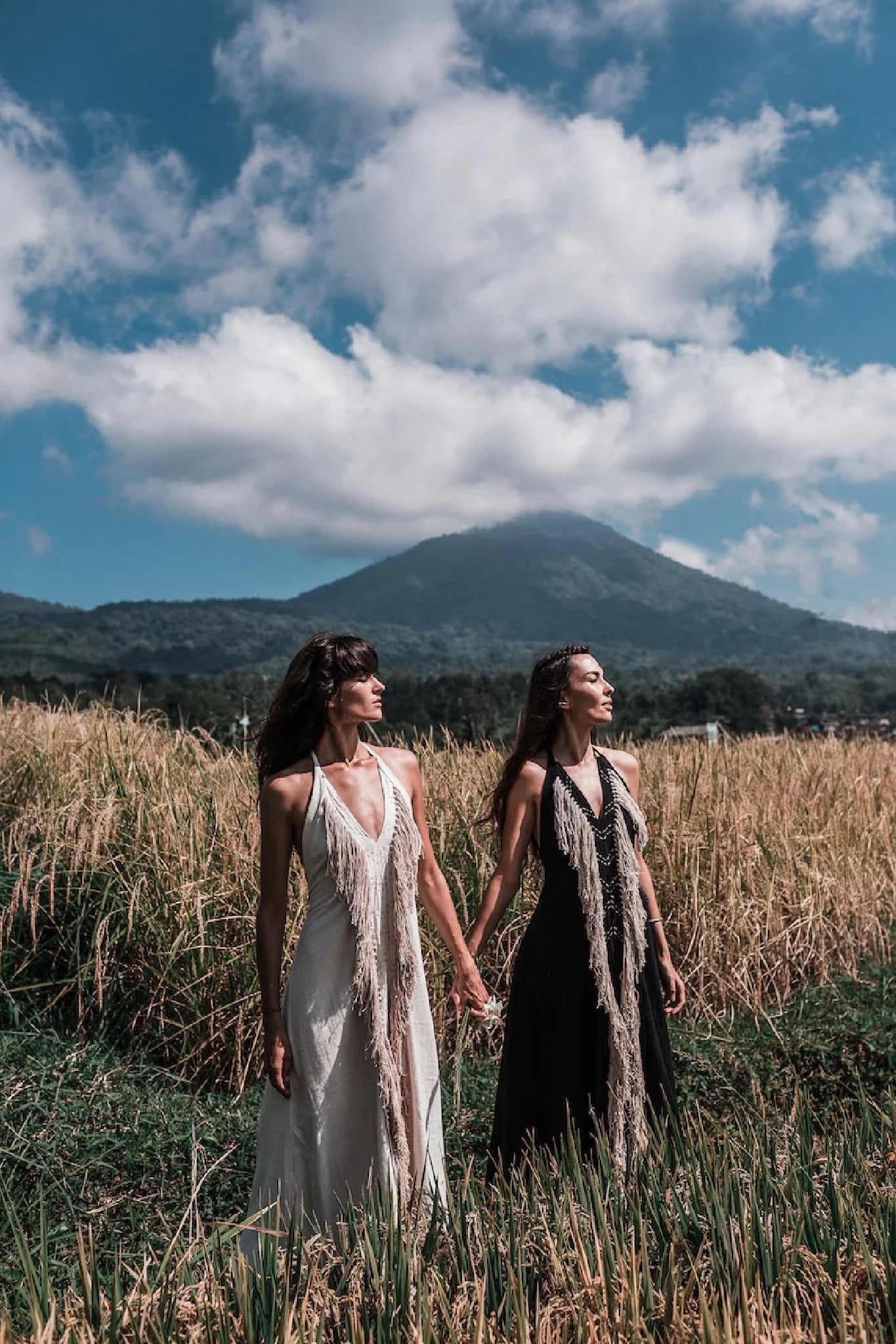 Black Cotton Long Maxi Dress • Open Back Goddess Dress - AYA SW IDR