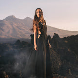 Black Evening Boho Bohemian Maxi Dress - AYA SW IDR