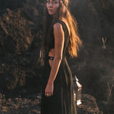 Black Evening Boho Bohemian Maxi Dress - AYA SW IDR