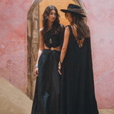 Black Freyja Dress • Open Sides Maxi Party Dress • Bridesmaid Ring Dress - AYA SW IDR