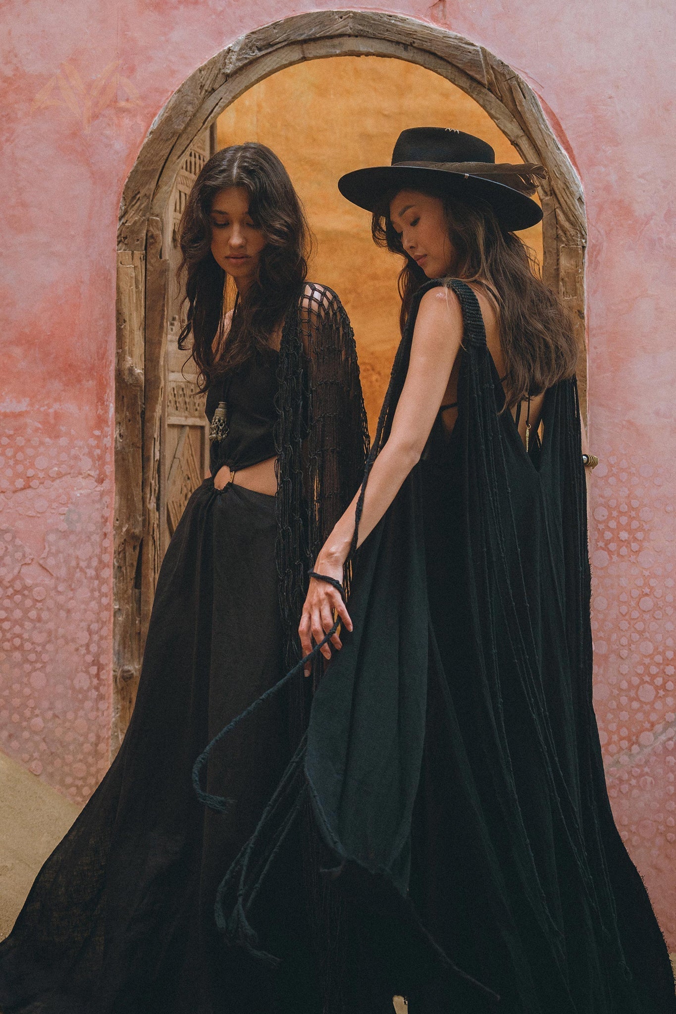 Black Freyja Dress • Open Sides Maxi Party Dress • Bridesmaid Ring Dress - AYA SW IDR