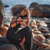 Black Greek Goddess Prom Boho Evening Dress - AYA SW IDR