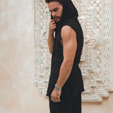Black Handwoven Cotton Shorts for Men - AYA SW IDR