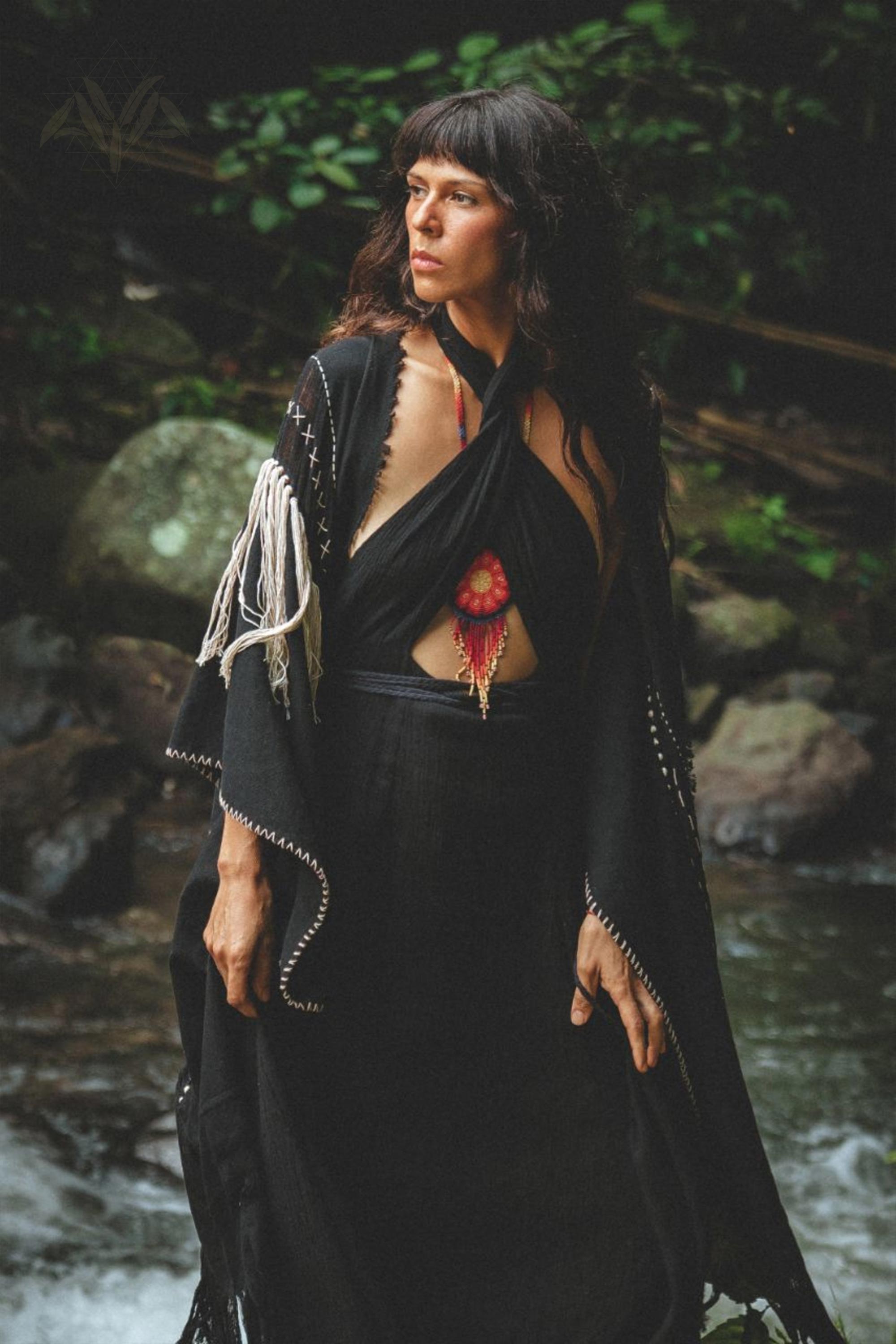 Black Harmonia Dress • Adjustable Dress • Gothic Sexy Dress • Fairy of the River Dress - AYA SW IDR