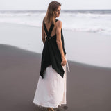 Black Linen Boho Top for Women • Viking Tunic - AYA SW IDR