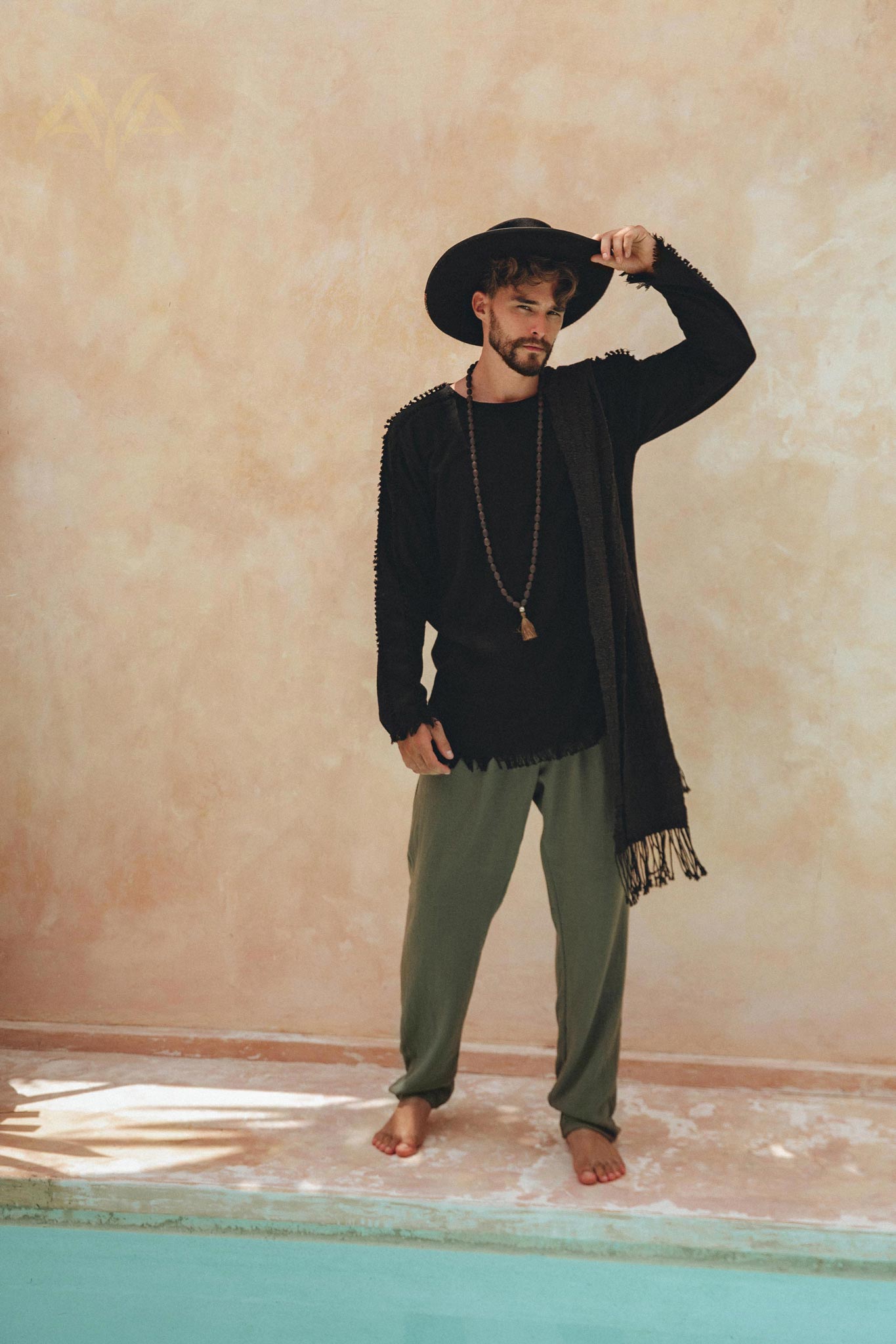 Black Long Sleeve Sweatshirt for Men - AYA SW IDR
